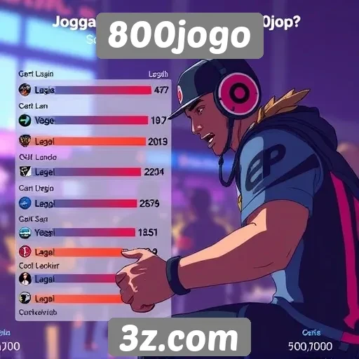 Estatísticas de jogadores ativos no 800jogo